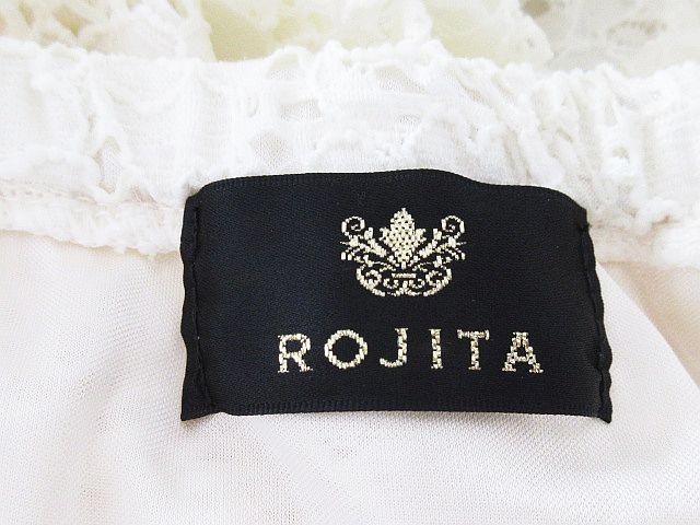 ロジータ ROJITA ミニわんぷーす 刺繍レース 半袖 アイボリー F レディース_画像4