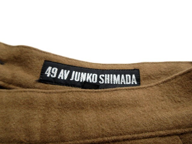 49アベニュー ジュンコシマダ 49AV. junko shimada スカート コクーン スリット ウール 茶 キャメル レディース_画像6