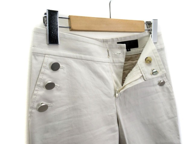  Untitled UNTITLED pants cropped pants slit stretch 0 gray ju lady's 