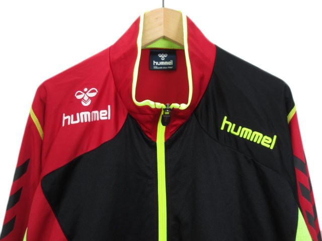 ヒュンメル hummel ウォームアップジャケット ジャージ トレーニング S 赤 レッド メンズ_画像4