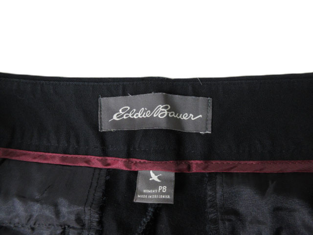 エディーバウアー EDDIE BAUER パンツ テーパード クロップド ストレッチ P8 黒 ブラック レディース_画像6