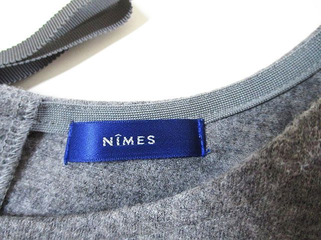  Nimes NIMES One-piece задний лента шерсть карман серый женский 