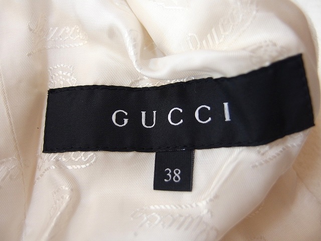  Gucci GUCCI внутренний стандартный пальто внешний выполненный в строгом стиле длинный ремень карман 38 белый /C женский 