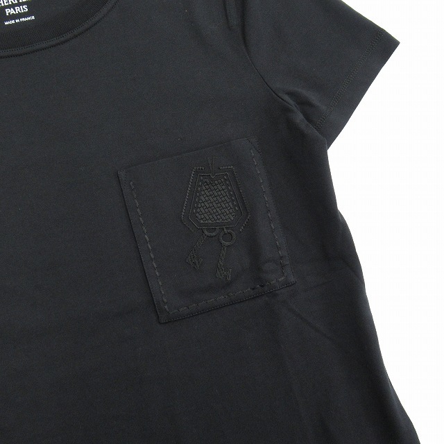 未使用品 2021年 エルメス HERMES クロシェット 刺繍 ポケット Tシャツ