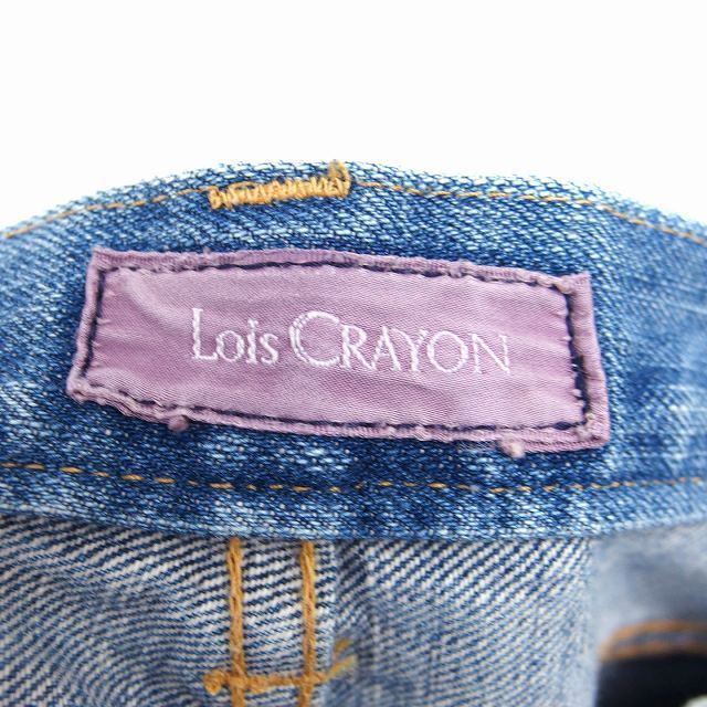 【美品】Lois CRAYON 刺繍 デニム ブルゾン(Mブルー)ロイスクレヨン 【美品】Lois CRAYON 刺繍 デニム ブルゾン(Mブルー)ロイスクレヨン Gジャン/デニムジャケット 売り出し