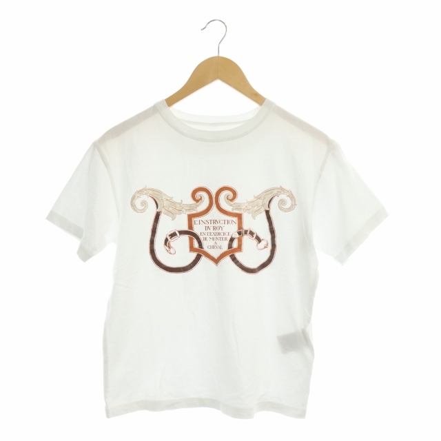 エルメス HERMES L'INSTRVCTION DV ROY Tシャツ カットソー 半袖 34 白