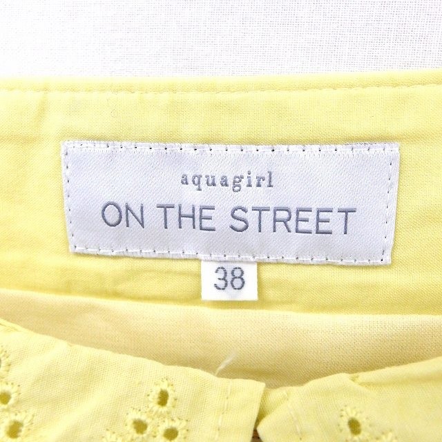  Aqua Girl on The Street aquagirl ON THE STREET One-piece embroidery no sleeve Mini cotton 38 yellow yellow /FT19 lady's 
