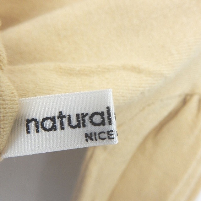 NATURAL COUTURE ニット セーター プルオーバー 長袖 リブ袖 ボートネック シンプル F ベージュ /ST11 レディース_画像3