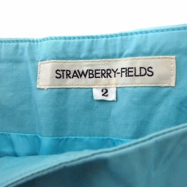 ストロベリーフィールズ STRAWBERRY-FIELDS スカート タイト フリル ロング 無地 シンプル 綿 2 グリーン 緑 /FT15 レディース_画像3