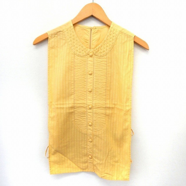  Ne-Net Ne-net cut and sewn блуза способ безрукавка боковой открытый 2 желтый /ST32 женский 