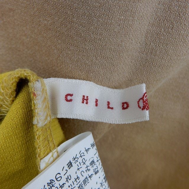  Child Woman CHILD WOMAN One-piece cut and sewn короткий рукав колени длина карман распределение цвета F бежевый желтый /ST8 женский 
