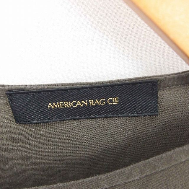  American Rag Cie AMERICAN RAG CIE cut and sewn футболка лодка шея общий рисунок тонкий длинный рукав F зеленый хаки /TT7 женский 
