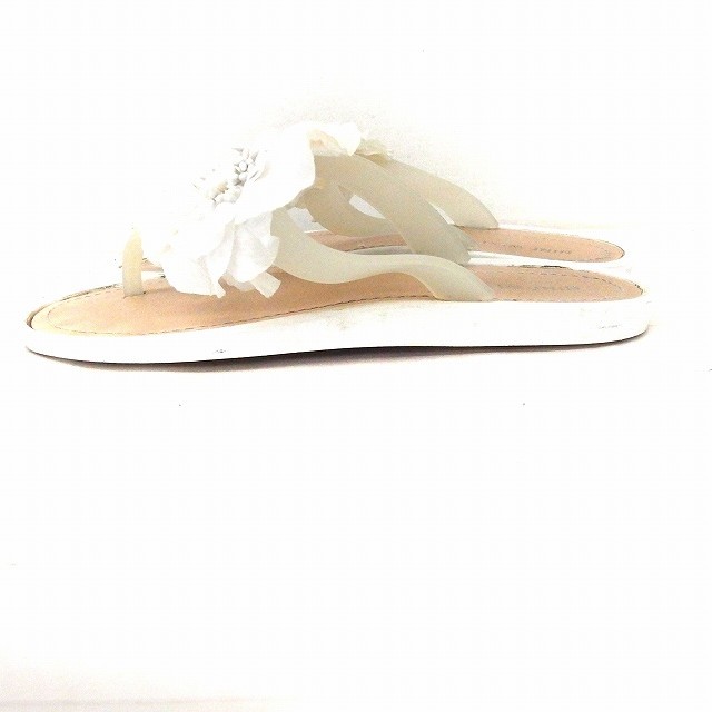  Nine West NINE WEST shoes shoes sandals beach flower motif Flat ....M white /FT43 lady's 