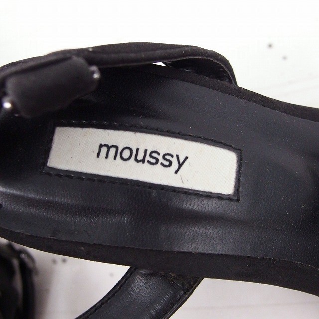  Moussy moussy shoes shoes sandals strap Leopard leopard print tea n key heel S Brown tea /FT38 lady's 
