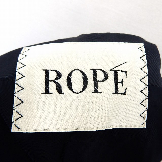 ロペ ROPE スカート フレア 膝丈 サイドジップ シンプル 38 ネイビー /ST6 レディース_画像3