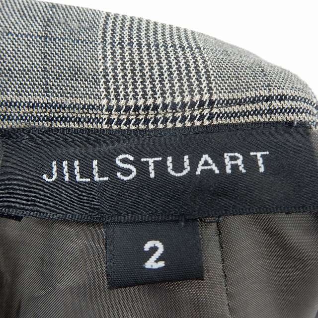 ジルスチュアート JILL STUART スカート ミニ タイト ペプラムスカート グレンチェック 2 ベージュ /ST7 レディース_画像3