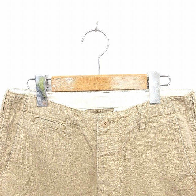  Beams Boy BEAMS BOY pants chinos strut button fly plain simple cotton cotton 1 light brown beige /TT3 lady's 