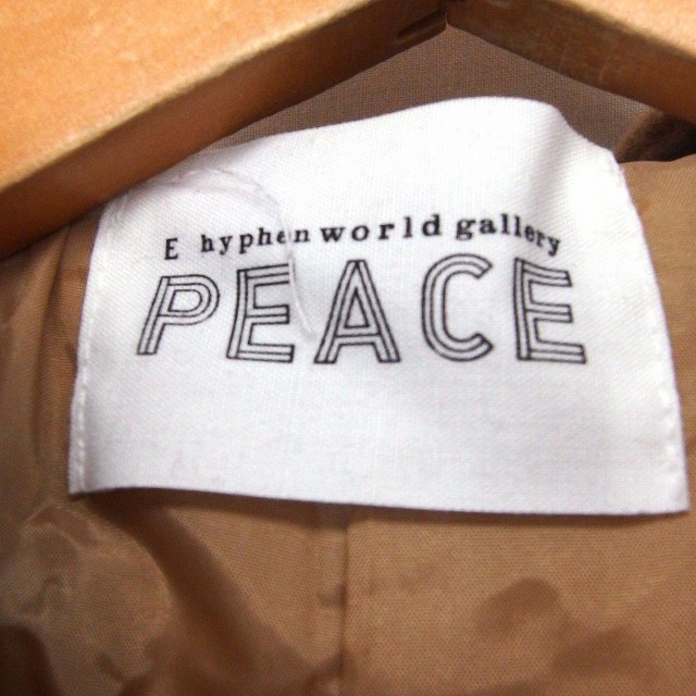  E hyphen world gallery E HYPHEN WORLD GALLERY PEACE coat outer da full hood long sleeve F beige /FT45 lady's 