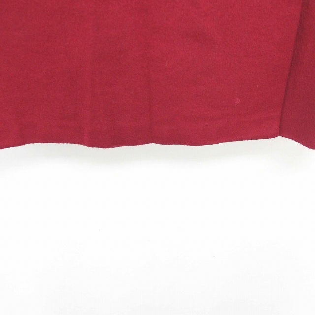 ナチュラルビューティーベーシック スカート タイト ひざ丈 サイドジップ 無地 シンプル ウール M 赤紫 ワインレッド /TT34_画像5