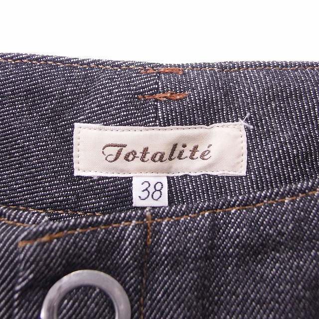 トータリテ Totalite パンツ セミワイド ストレート ロング ウール 38 グレー 灰 /FT5 レディース_画像3