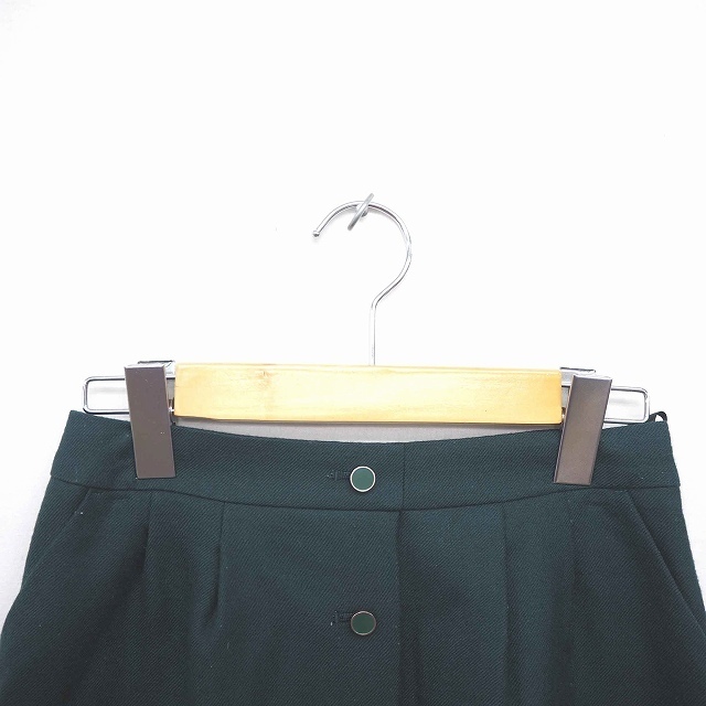 プロポーション ボディドレッシング PROPORTION BODY DRESSING スカート タイト ミニ 飾りボタン ウール 2 緑 グリーン /TT42_画像4