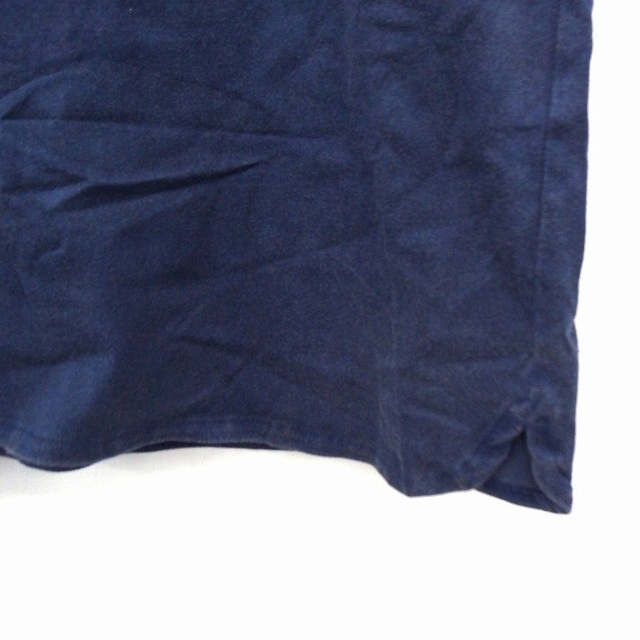 マウジー moussy Tシャツ カットソー 胸ポケット ロールアップ 半袖 コットン 綿 F ネイビー 紺 /FT22 レディース_画像6