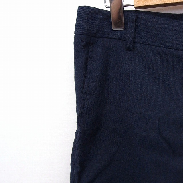  Ined INED брюки Short roll выше одноцветный простой шерсть 9 темно-синий темно-синий /FT36 женский 