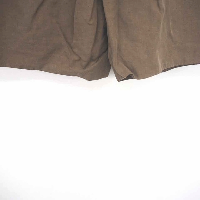 канава .rudaga Ran teGALLARDAGALANTE брюки Short ремень оборудование орнамент лен linen. передний Zip 0 чай Brown /TT23 женский 