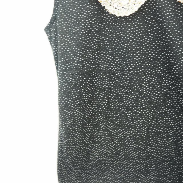 e Spee Be SPB tank top dot pattern polka dot spangled ound-necked sleeveless no sleeve M black Gold black gold /MT34 lady's 