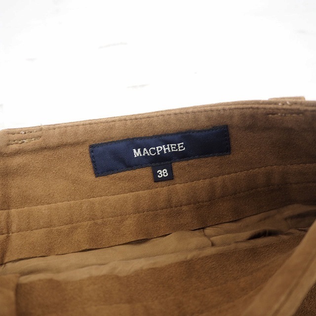 マカフィー MACPHEE トゥモローランド パンツ ボトムス ショーパン ショート 無(wú)地 シンプル ミニ 38 ブラウン 茶 /MT42 レディース