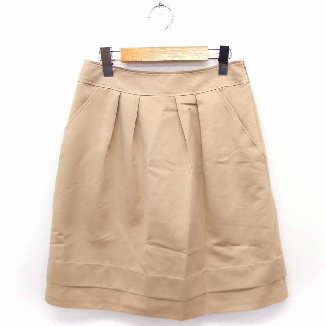  Reflect Reflect юбка tuck tia-do flair колено длина одноцветный простой 9 бежевый /FT35 женский 