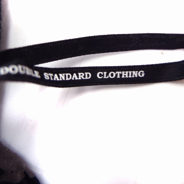 ダブルスタンダードクロージング ダブスタ DOUBLE STANDARD CLOTHING スカート 総柄 ウエストリブ コクーン ミニ 黒 /FT5 レディース_画像3