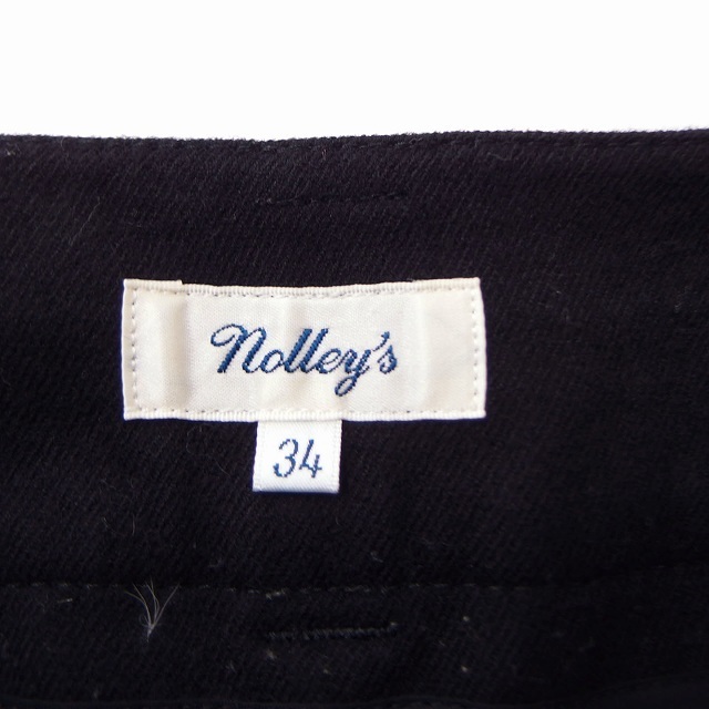 ノーリーズ Nolley's パンツ ショート ウール カシミヤ混 無地 シンプル 34 ブラック 黒 /FT38 レディース_画像3