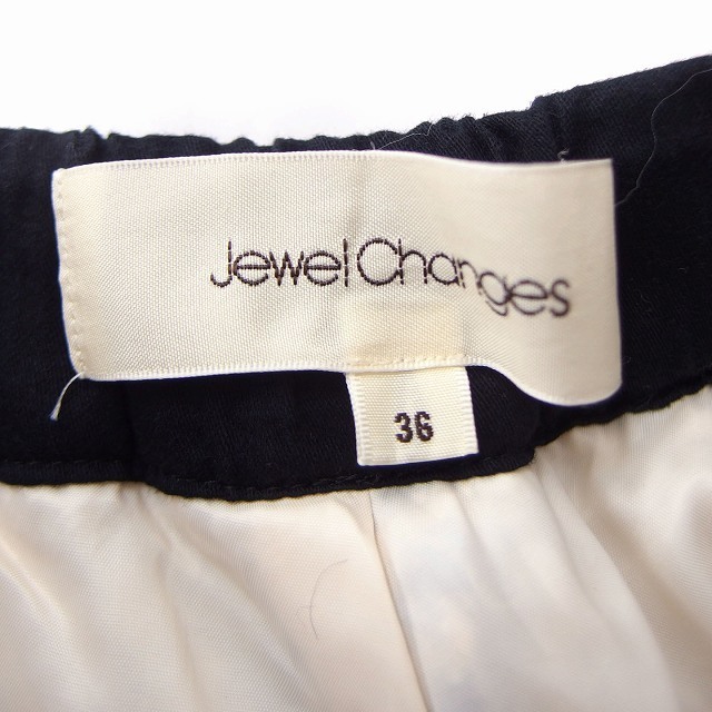 ジュエルチェンジズ Jewel Changes アローズ パンツ キュロット ショート 総柄 綿混 36 ホワイト 白 /FT19 レディース_画像3