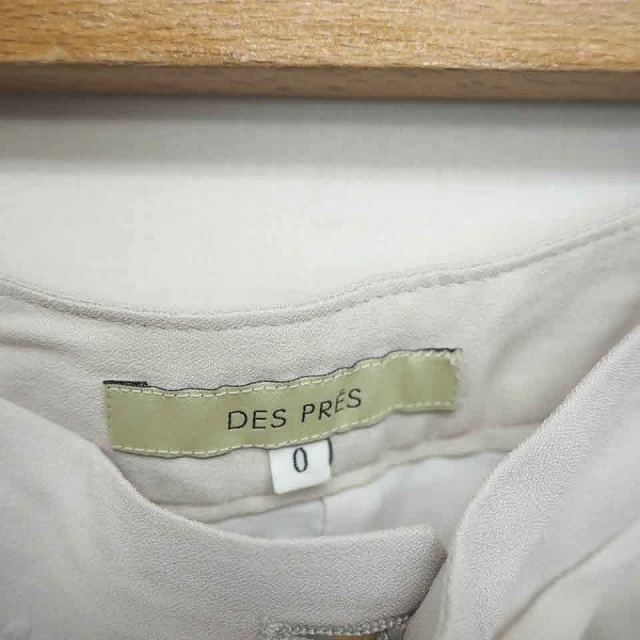 デプレ DES PRES トゥモローランド パンツ ショート ジップフライ 薄手 無地 シンプル シルク混 0 アイボリー /TT2 レディース_画像3