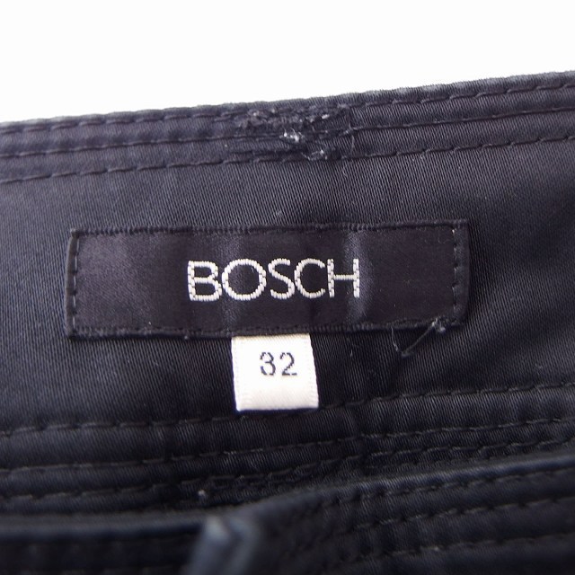 ボッシュ BOSCH パンツ クロップド 無地 コットン 綿 32 ブラック 黒 /FT14 レディース_画像3