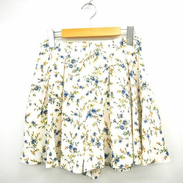  Rosebullet rosebullet culotte pants floral print flair Mini Short 2 ivory yellow yellow /MT44 lady's 