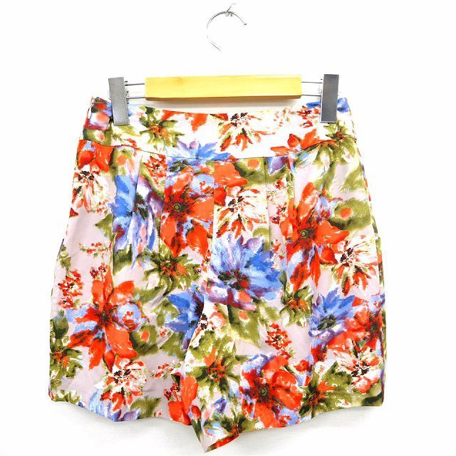 reti rack LUKA LADY LUCK LUCA culotte pants floral print Mini Short 36 green red green red /MT40 lady's 