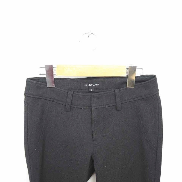  Jill Stuart JILL STUART брюки обтягивающий Zip fly одноцветный простой кромка застежка-молния 2 угольно-серый /TT12 женский 