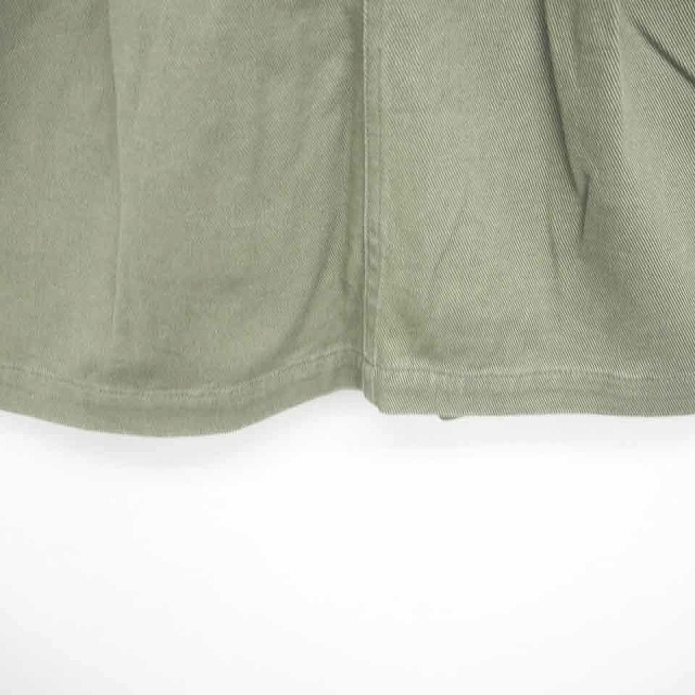 レイビームス Ray Beams スカート 台形 デニム ミニ 綿 コットン ジップフライ 厚手 1 緑 グリーン /TT10 レディース_画像5