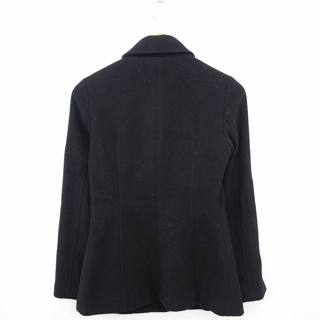 Vicky VICKY coat outer turn-down collar plain simple long sleeve wool Anne gola. cashmere .1 black black /MT9 lady's 