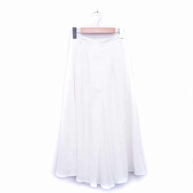  Cecil McBee CECIL McBEE pants bottoms wide s car cho long plain simple tuck M eggshell white white /HT17 lady's 