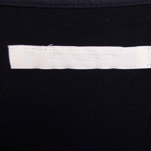 ナチュラルビューティー NATURAL BEAUTY カットソー ブラウス プルオーバー 袖シースルー 薄手 長袖 15 黒 ブラック /TT7_画像3