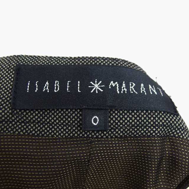 イザベルマラン ISABEL MARANT スカート 台形 膝下 ウール 毛 総柄 スリット 0 ダークグレー 灰 /HT21 レディース_画像3