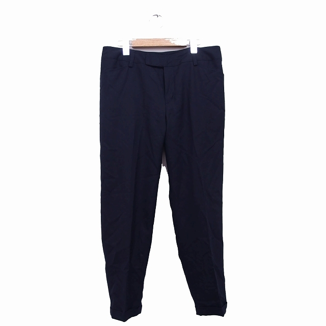  Ined INED pants slacks bottoms wool plain simple 13 navy navy blue /KT27 lady's 