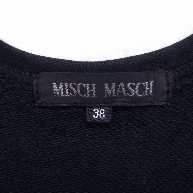 ミッシュマッシュ MISCH MASCH ジャンパースカート ワンピース ノースリーブ ミニ 無地 コットン 綿 2 ブラック 黒 /FT8 レディース_画像3