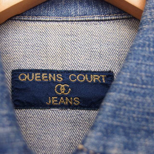  Queens Court QUEENS COURT jacket denim jacket G Jean woshu processing 2 indigo blue /KT4 lady's 