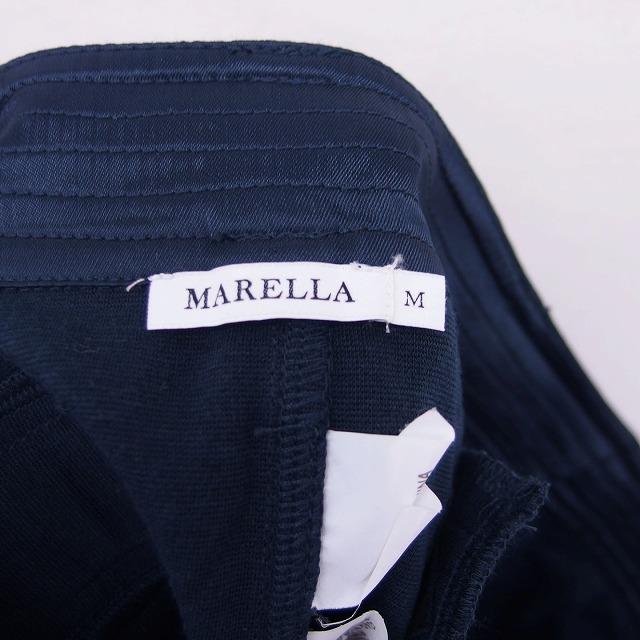 マレーラ MARELLA スカート タイト ひざ丈 ジップフライ 無地 シンプル 綿 コットン M 緑 グリーン /TT14 レディース_画像3