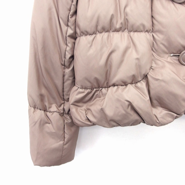  profile PROFILE down jacket outer volume color plain 38 light brown /FT29 lady's 