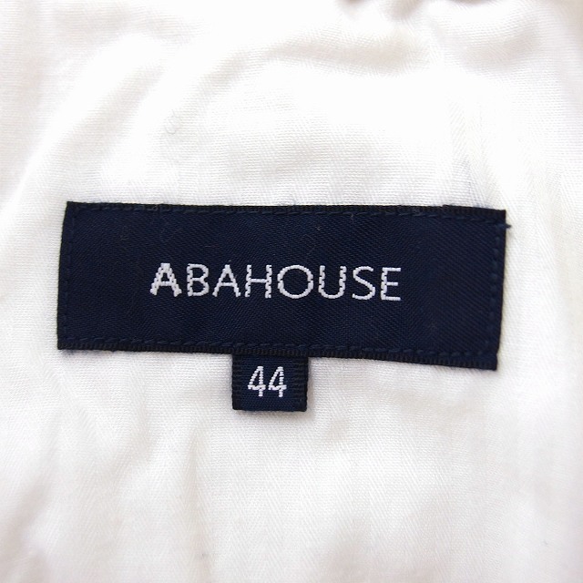 アバハウス ABAHOUSE ストレッチ パンツ 無地 コットン 綿 44 ホワイト 白 /FT15 メンズ_画像3